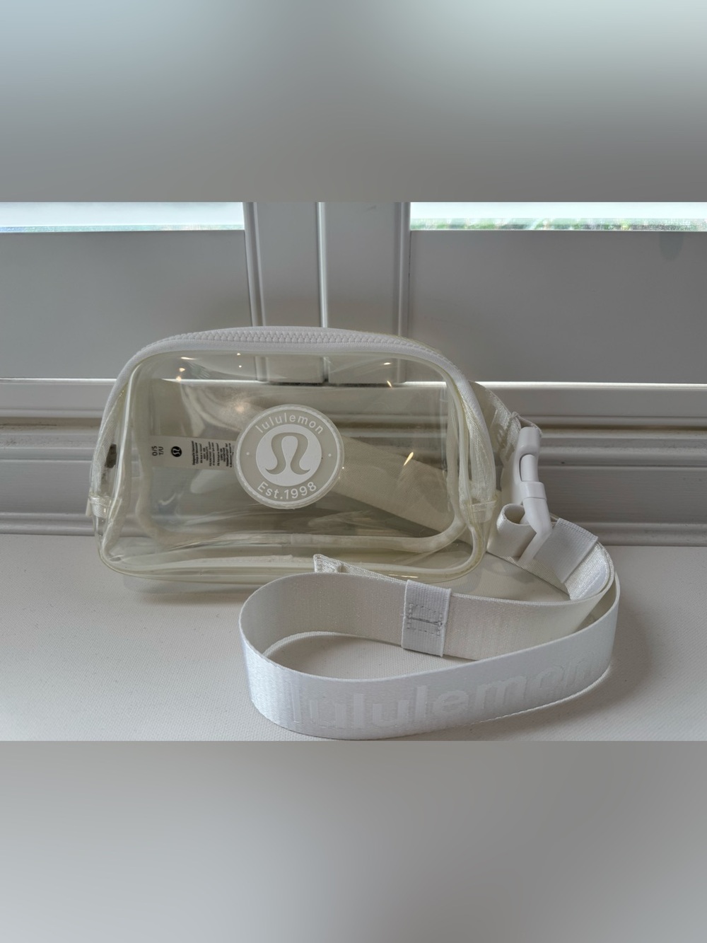 Lululemon Clear Everywhere Belt Bag White Stadium Concert Crossbody 1L OS